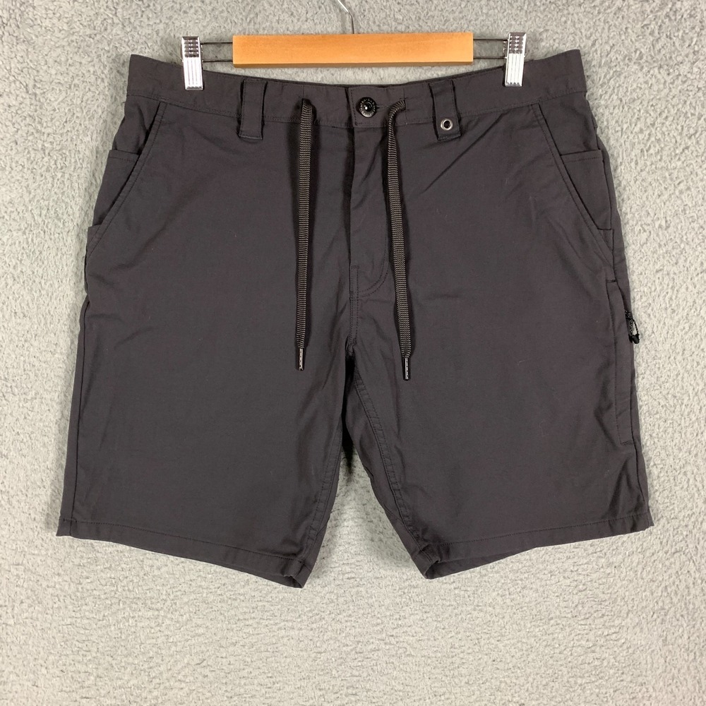 686 Everywhere Shorts Men's 34 Charcoal Stretch 10 Pockets Technical Gorp Hybrid
